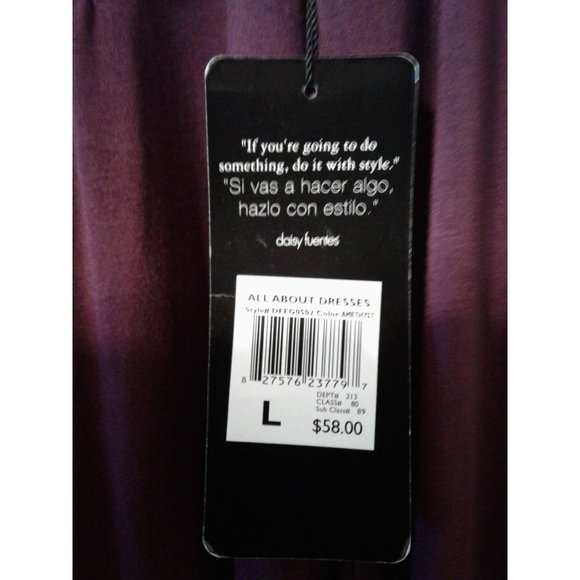 Daisy Fuentes Amethyst Ladies Dress Size L NWT - Picture 2 of 7